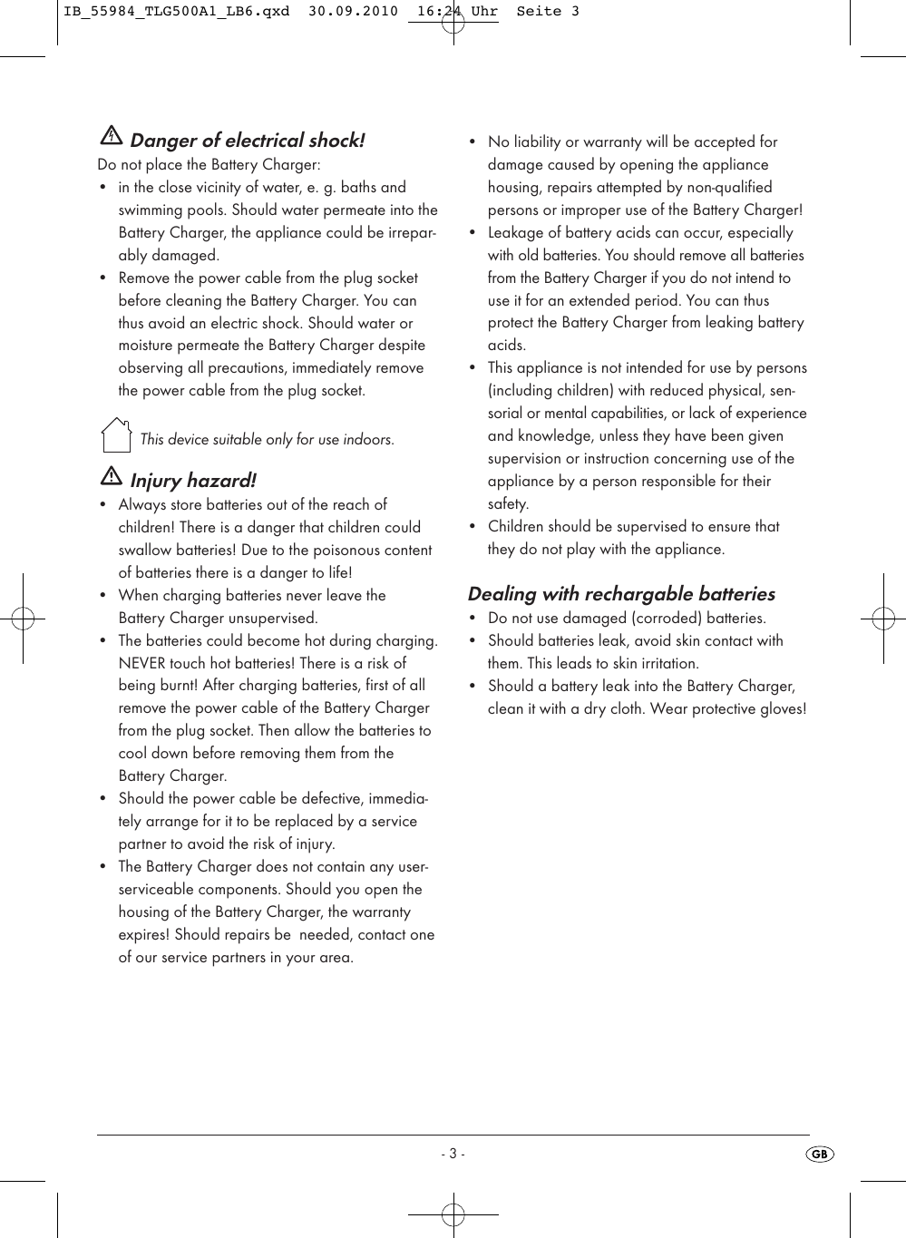 Page 5 of 10 - Kompernass Kompernass-Tronic-Tlg-500-A1-Users-Manual- IB_55984_TLG500A1_LB6  Kompernass-tronic-tlg-500-a1-users-manual