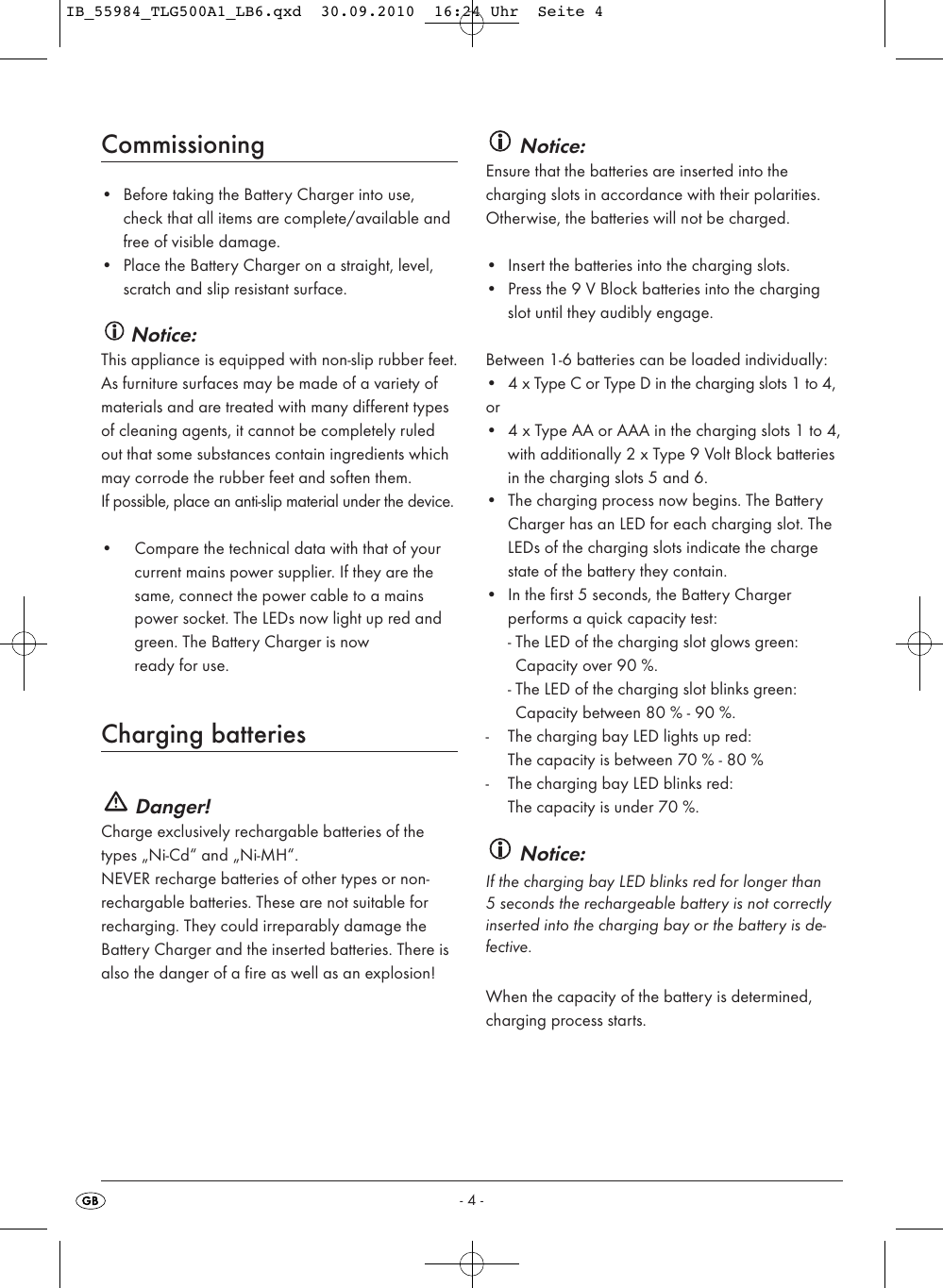 Page 6 of 10 - Kompernass Kompernass-Tronic-Tlg-500-A1-Users-Manual- IB_55984_TLG500A1_LB6  Kompernass-tronic-tlg-500-a1-users-manual