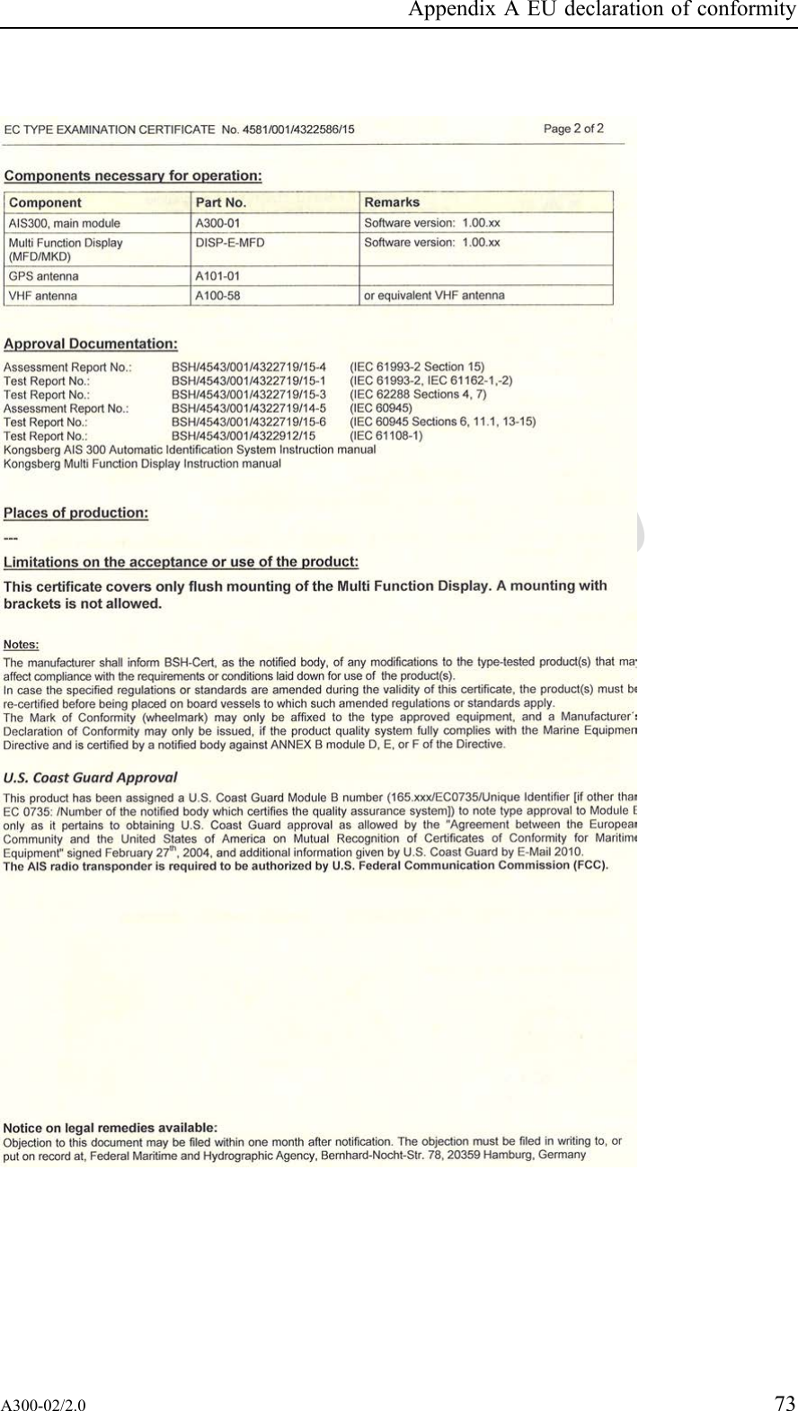 PreliminaryAppendixAEUdeclarationofconformityA300-02/2.073