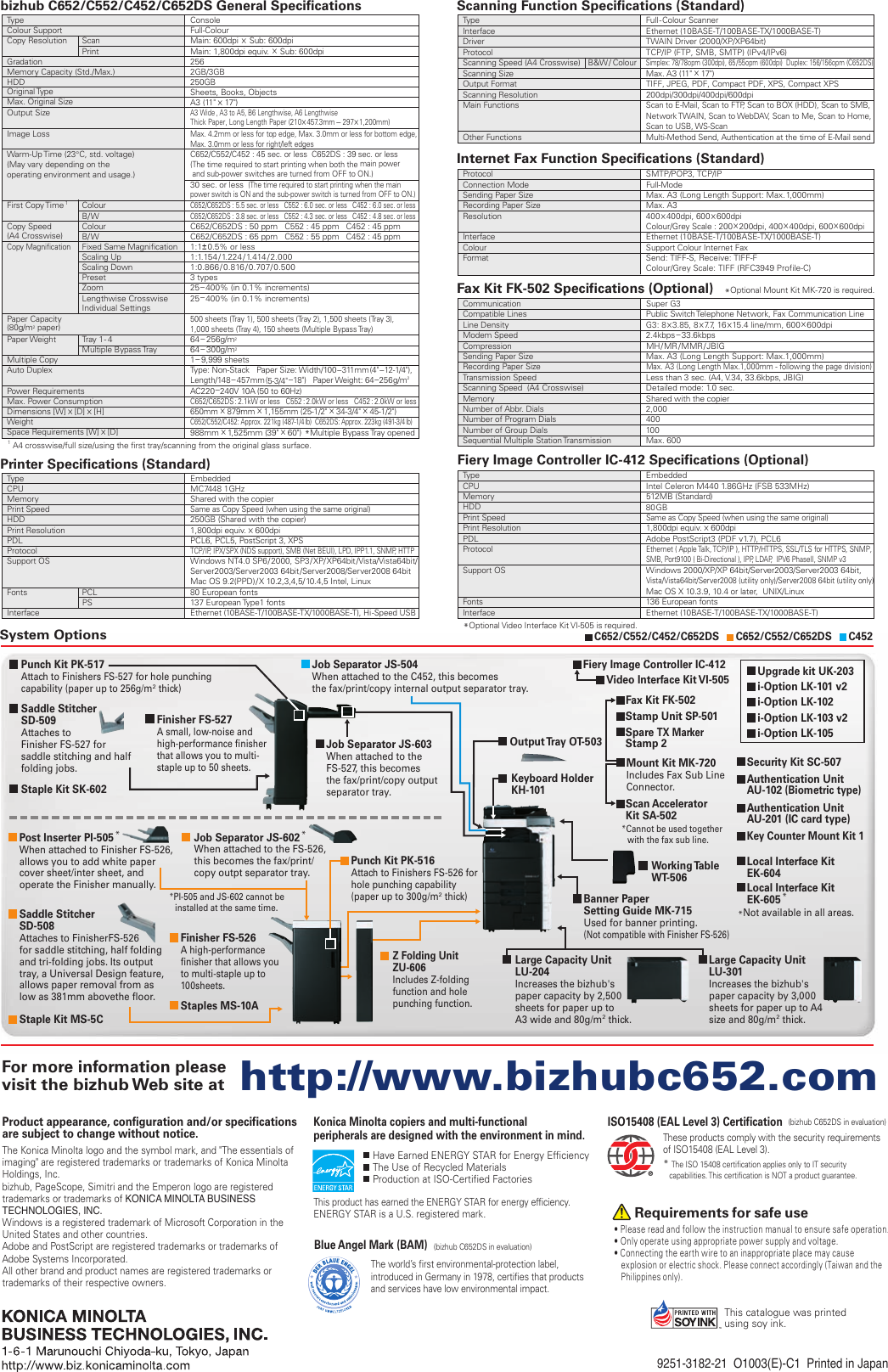 Konica Minolta Bizhub C652 Users Manual