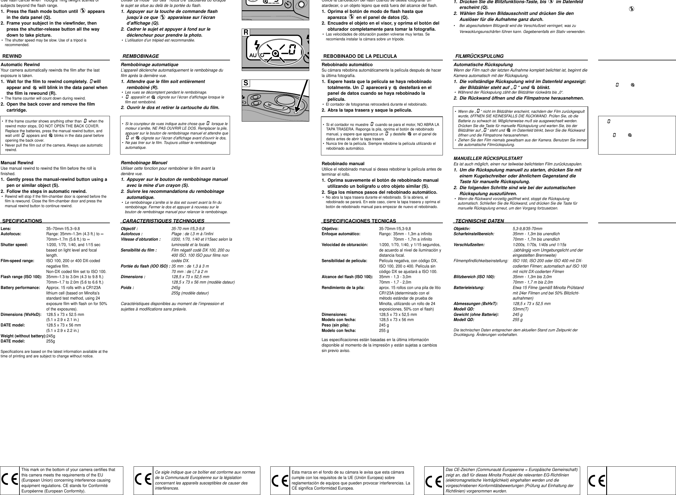 Page 4 of 4 - Konica Konica-Freedom-Sightseer-Zoom-Users-Manual-  Konica-freedom-sightseer-zoom-users-manual