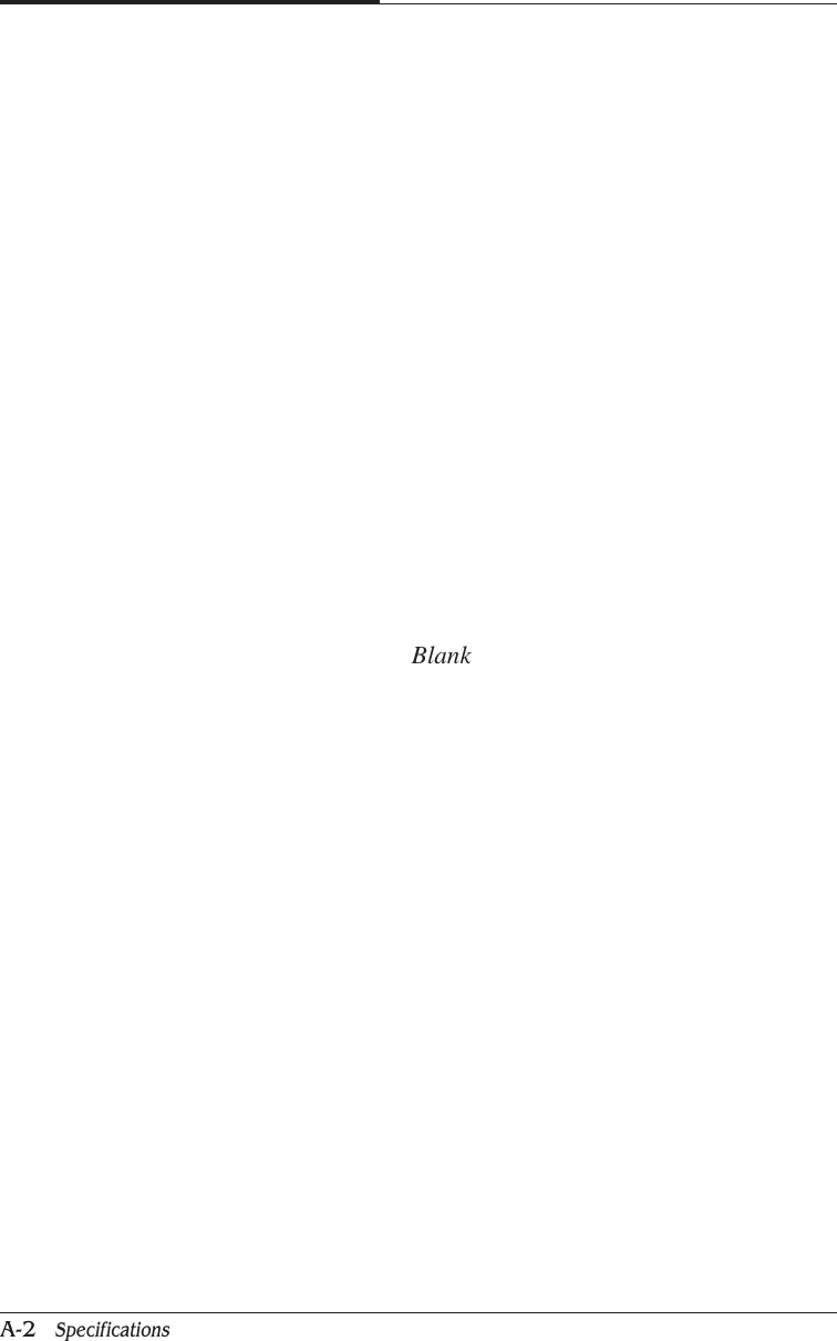 APPENDIX AA-2   SpecificationsBlank