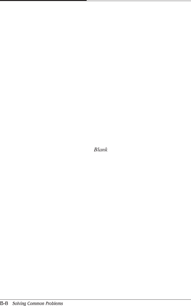 APPENDIX BB-8   Solving Common ProblemsBlank