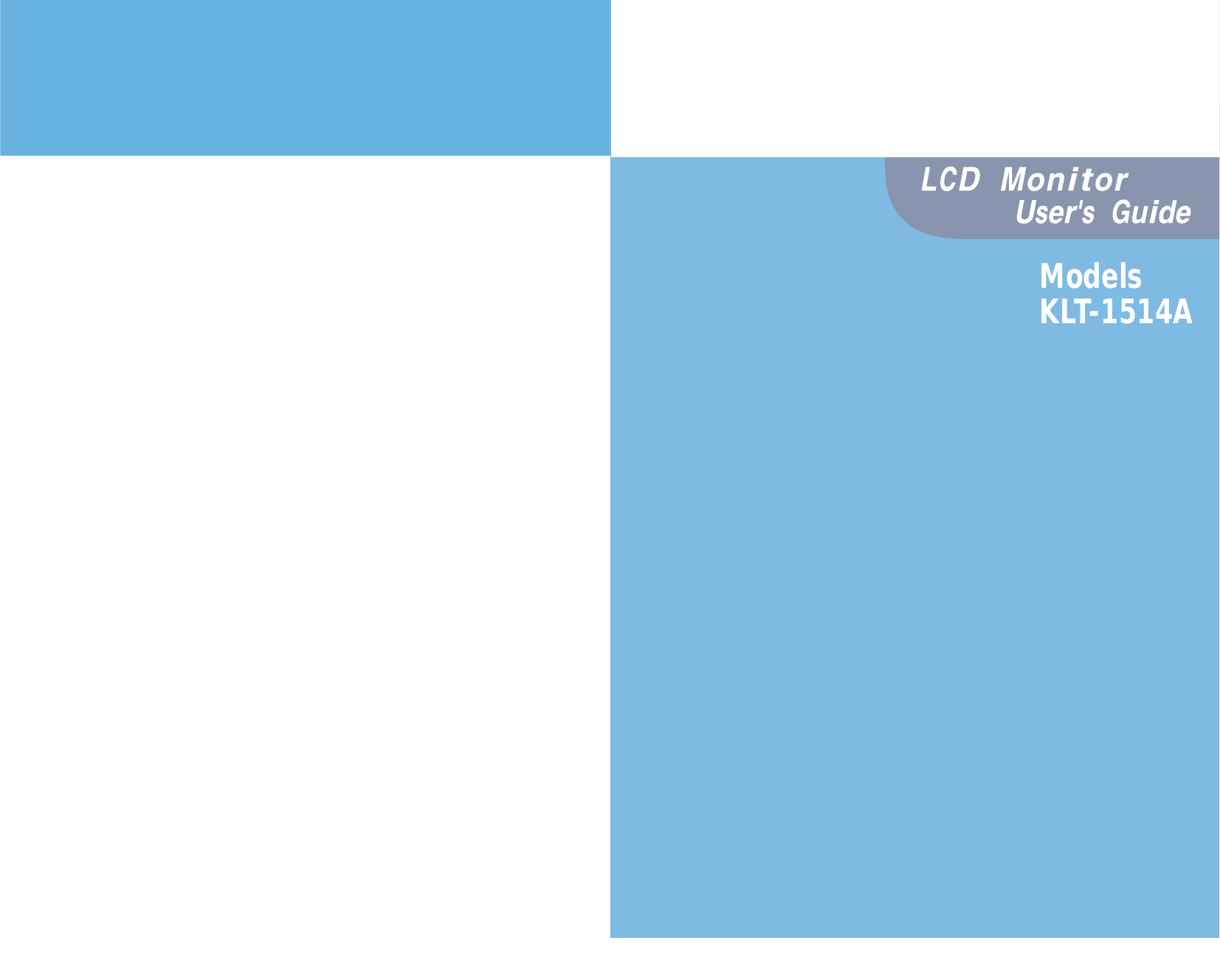 420-0881 REV. 00ⒿModelsKLT-1514A