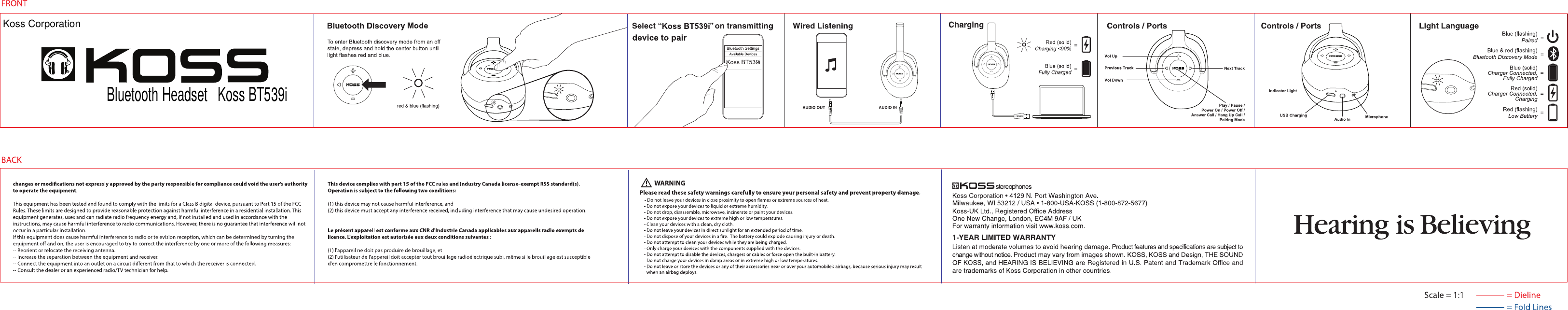 Koss CorporationBluetooth Headset   Koss BT539i