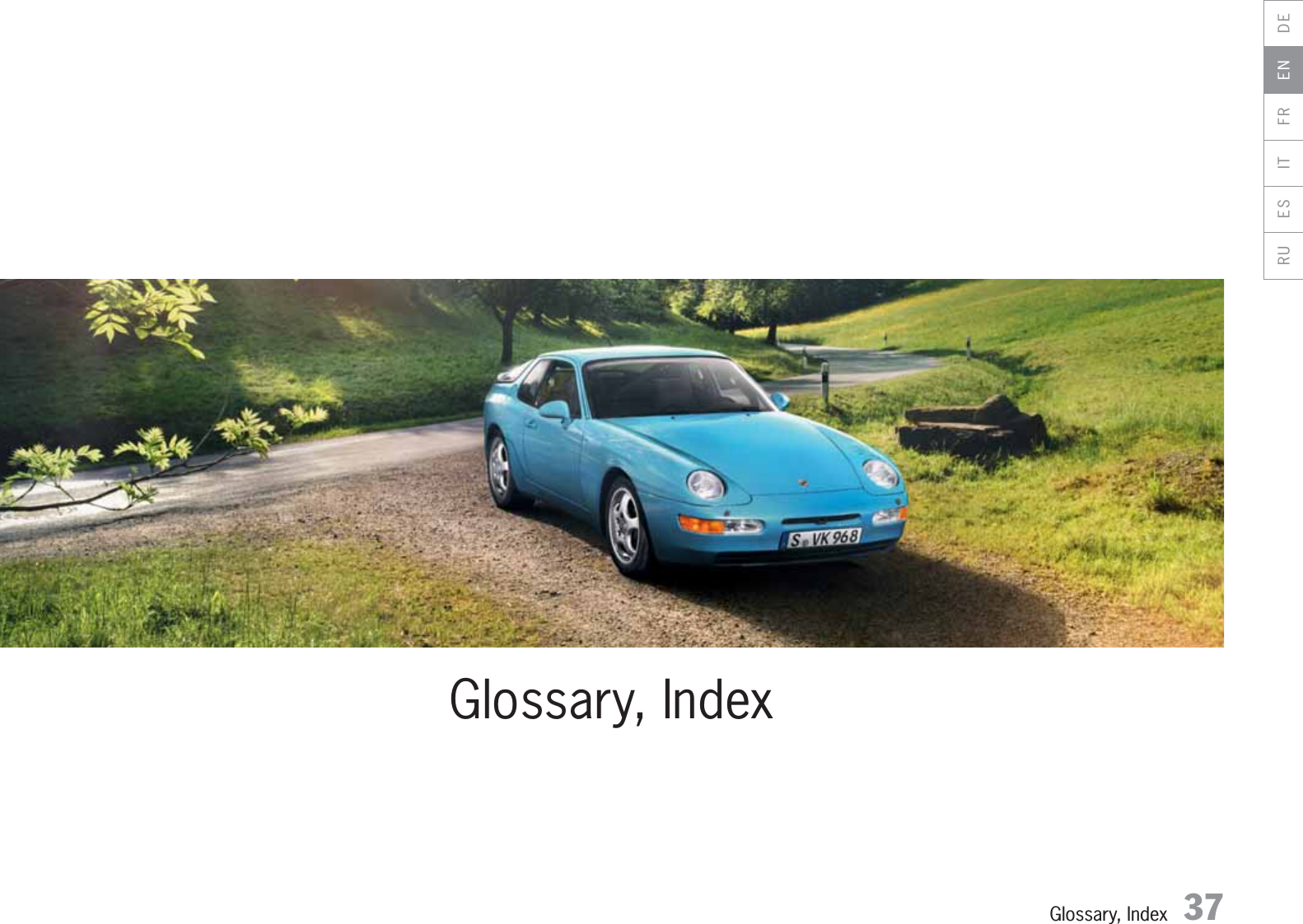 Glossary, Index 37Glossary, IndexDEENFRITESRU