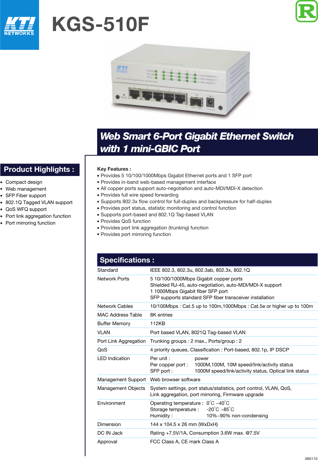 Page 1 of 2 - Kti-Networks Kti-Networks-Kgs-510F-Users-Manual- Kti-networks-kgs-510f-users-manual