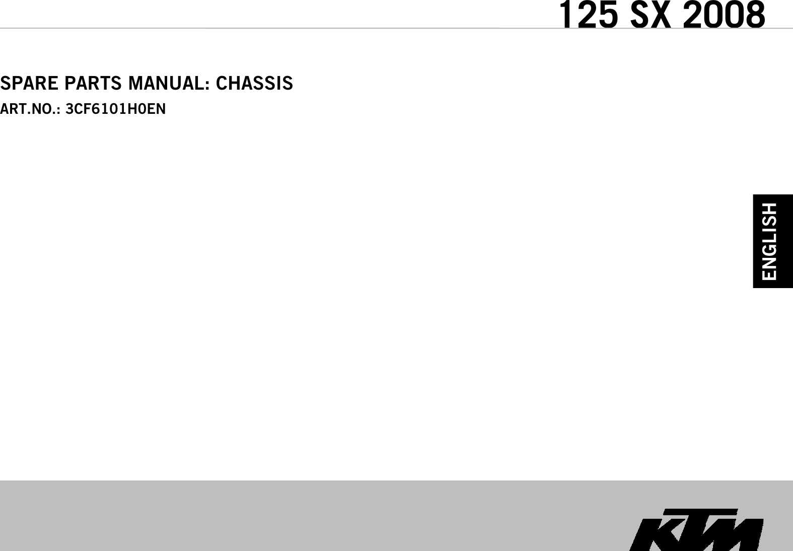 Ktm 125 Sx 2008 Users Manual