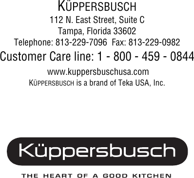 Page 12 of 12 - Kuppersbusch-Usa Kuppersbusch-Usa-604-2-Users-Manual-  Kuppersbusch-usa-604-2-users-manual