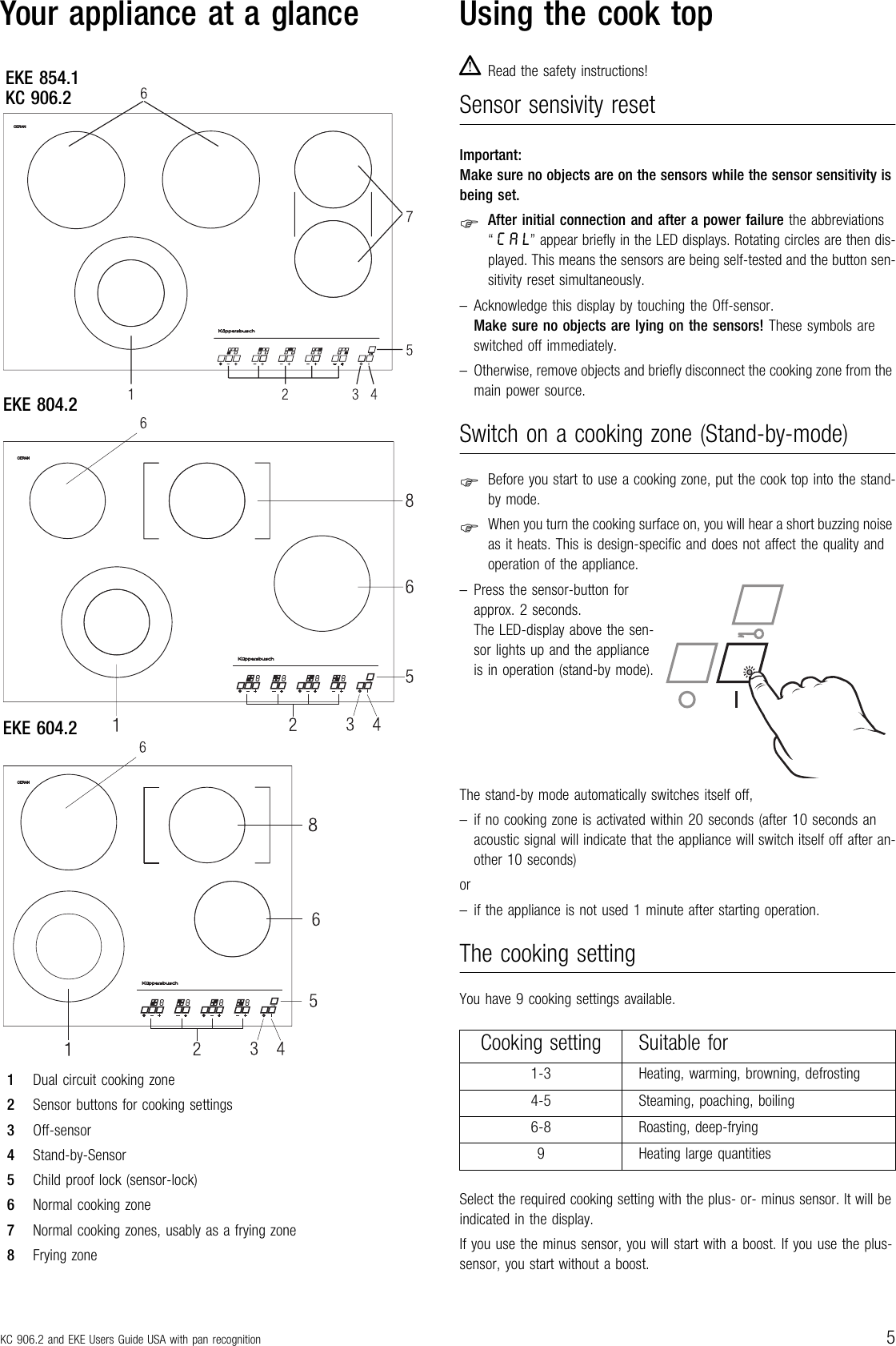 Page 5 of 12 - Kuppersbusch-Usa Kuppersbusch-Usa-604-2-Users-Manual-  Kuppersbusch-usa-604-2-users-manual