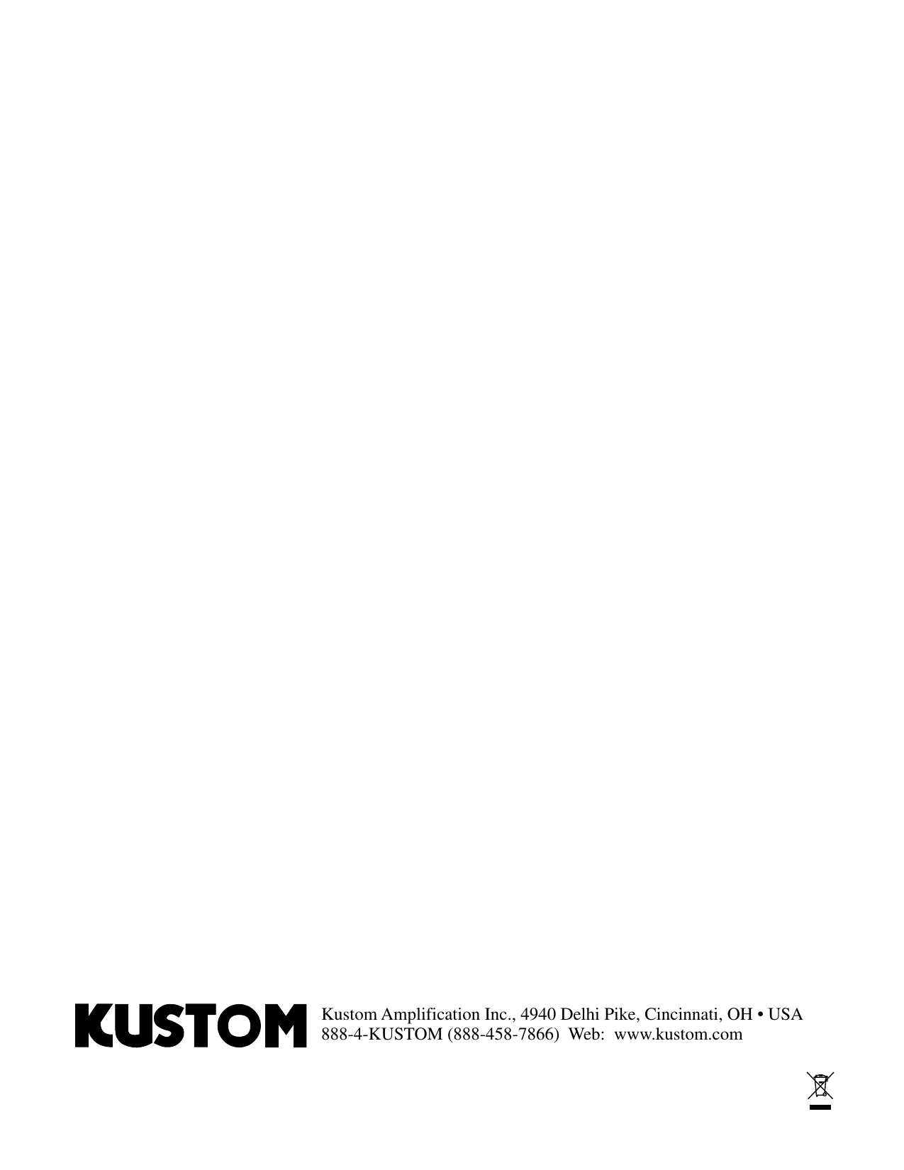 Page 8 of 8 - Kustom Kustom-Arrow-16-Users-Manual- Arrow16-16R Owners Manual 11OCT05  Kustom-arrow-16-users-manual