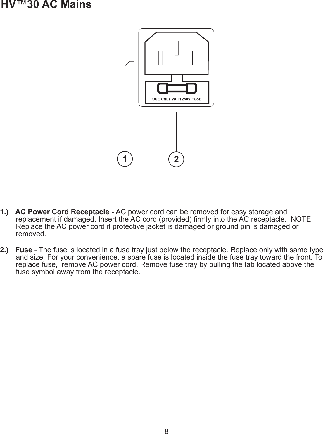 Page 8 of 12 - Kustom Kustom-Hv-30-Users-Manual- HV30 Owners Manual 28JUN2006  Kustom-hv-30-users-manual