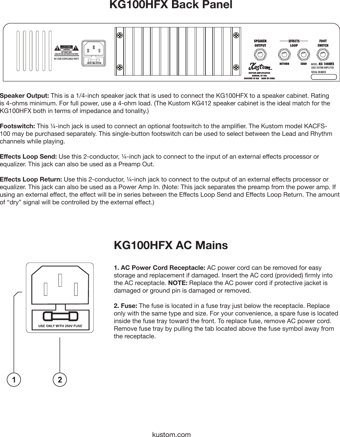 vintage kustom amps schematics