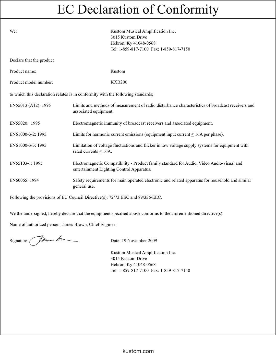 Page 11 of 12 - Kustom Kustom-Kxb200-Users-Manual-  Kustom-kxb200-users-manual