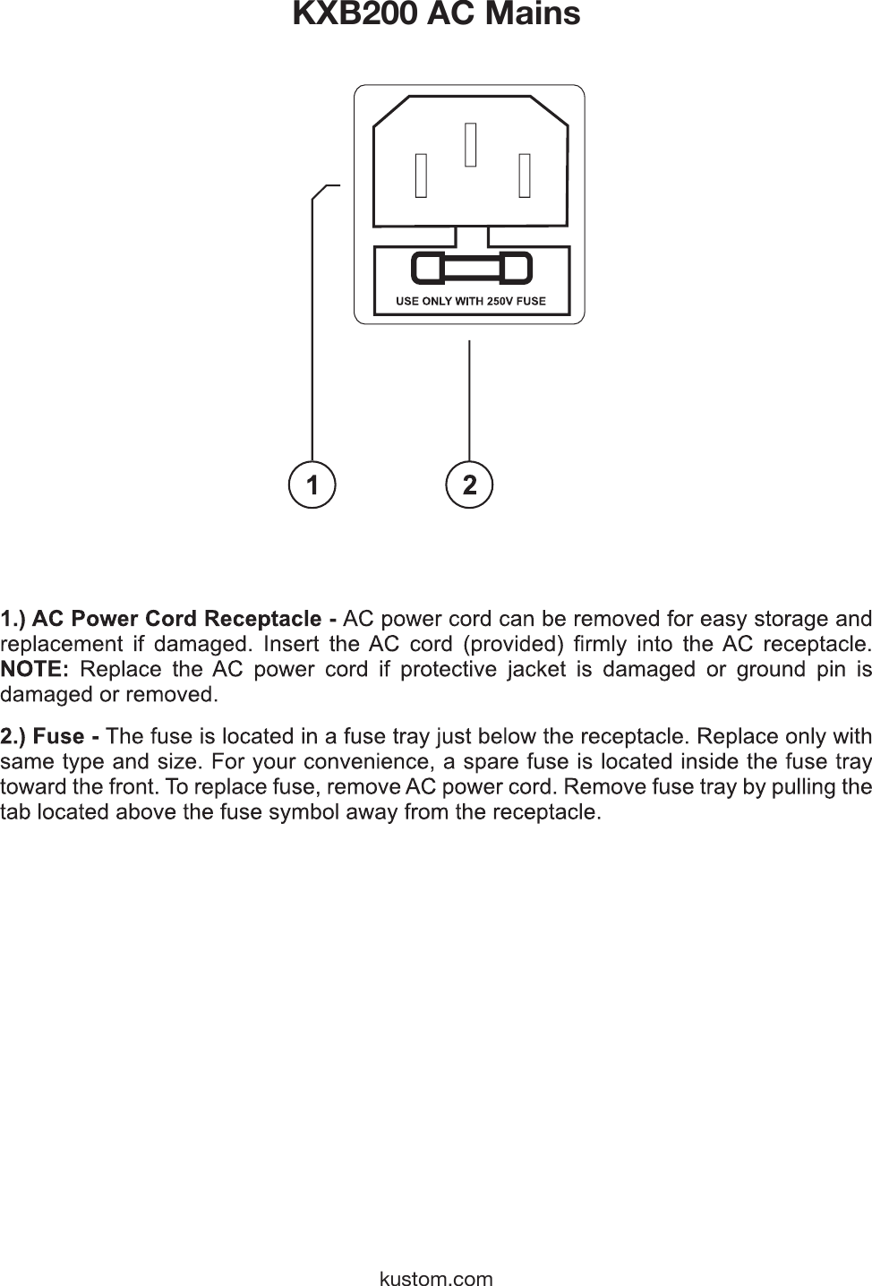 Page 7 of 12 - Kustom Kustom-Kxb200-Users-Manual-  Kustom-kxb200-users-manual