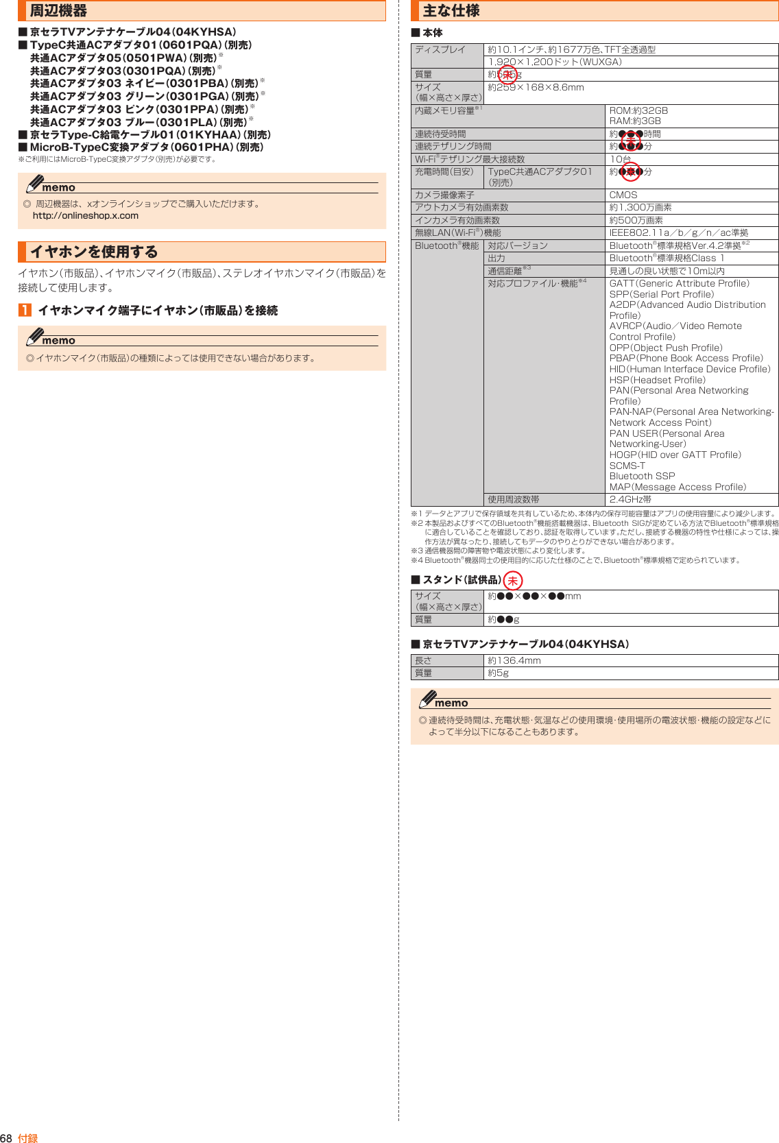 Page 69 of Kyocera FA85 Tablet User Manual 2