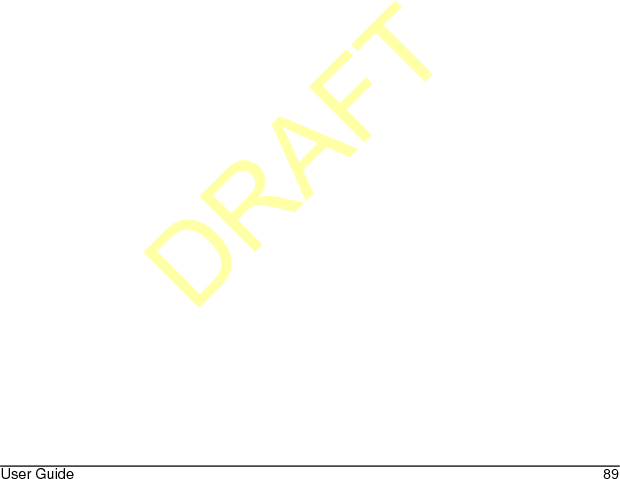 User Guide 89DRAFT