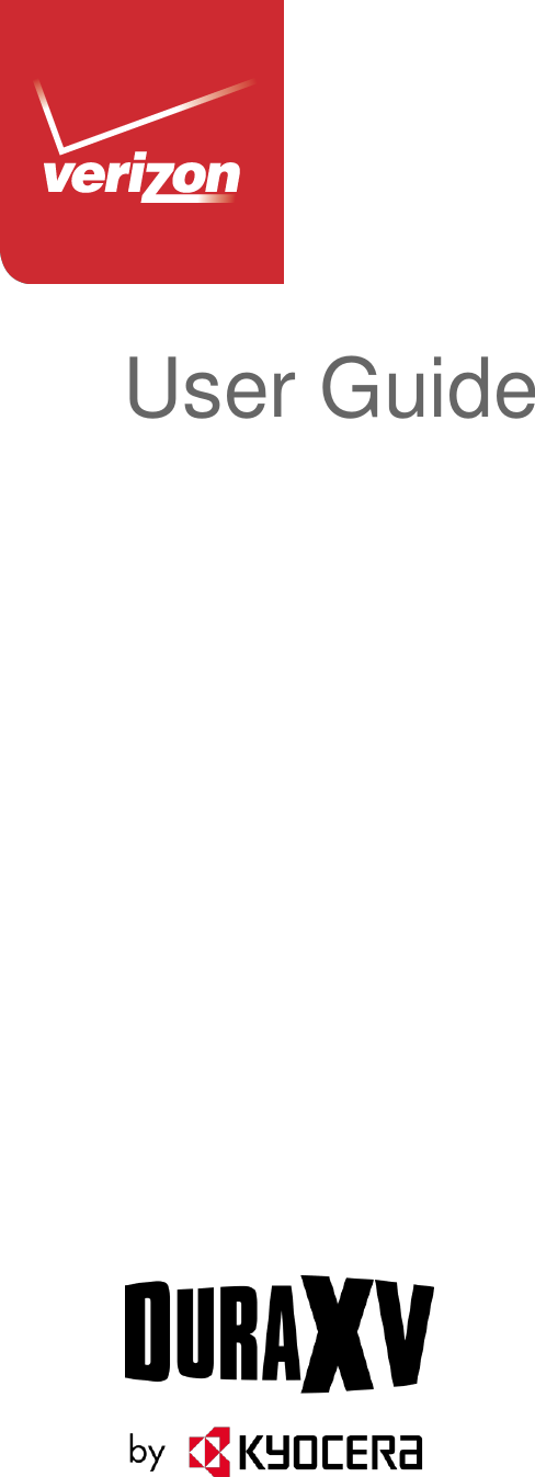 Kyocera Duraxv Verizon Users Guide