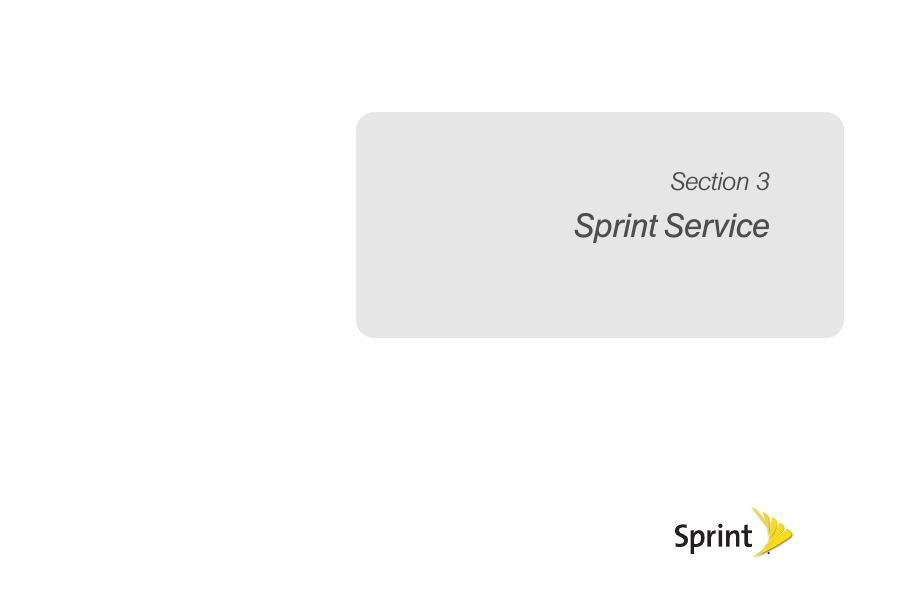Section 3Sprint Service 