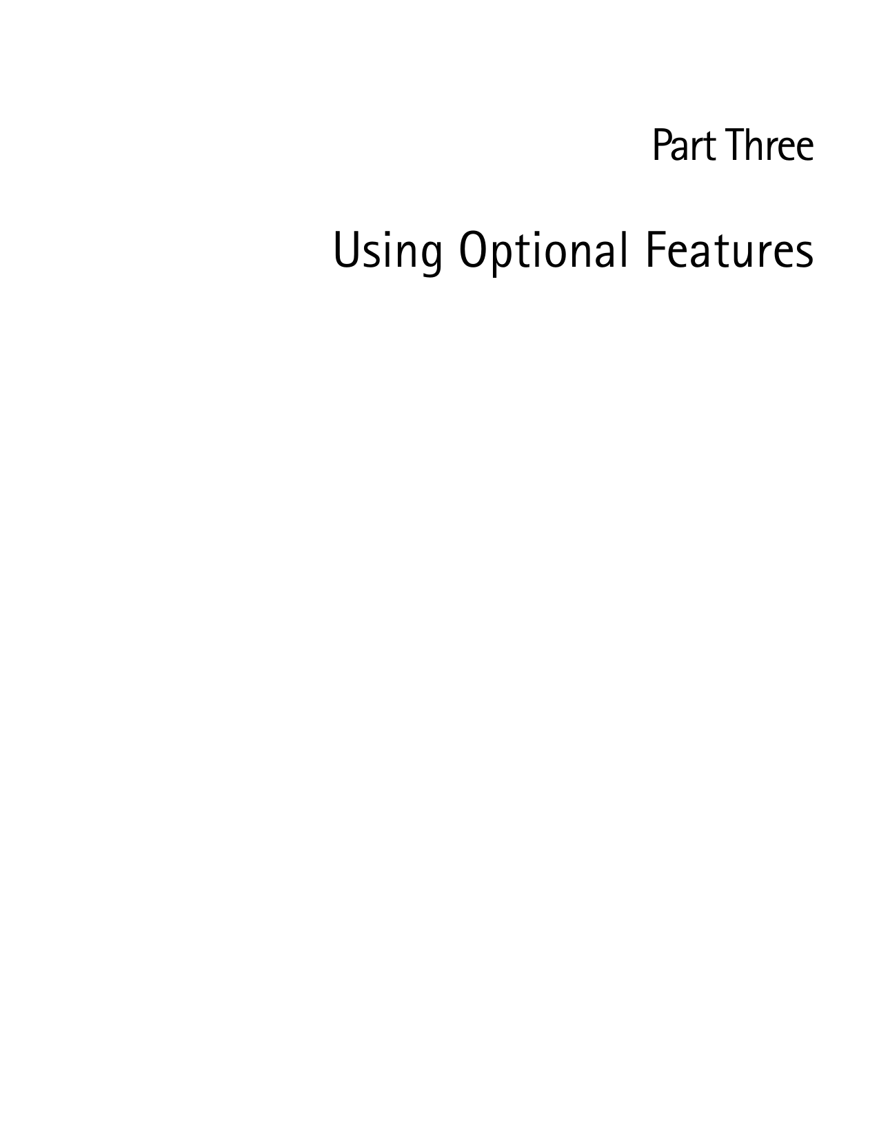 Part ThreeUsing Optional Features 
