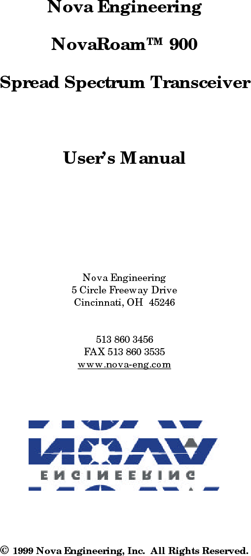 L3 Nova Engineering NROAM900 User Manual FCC