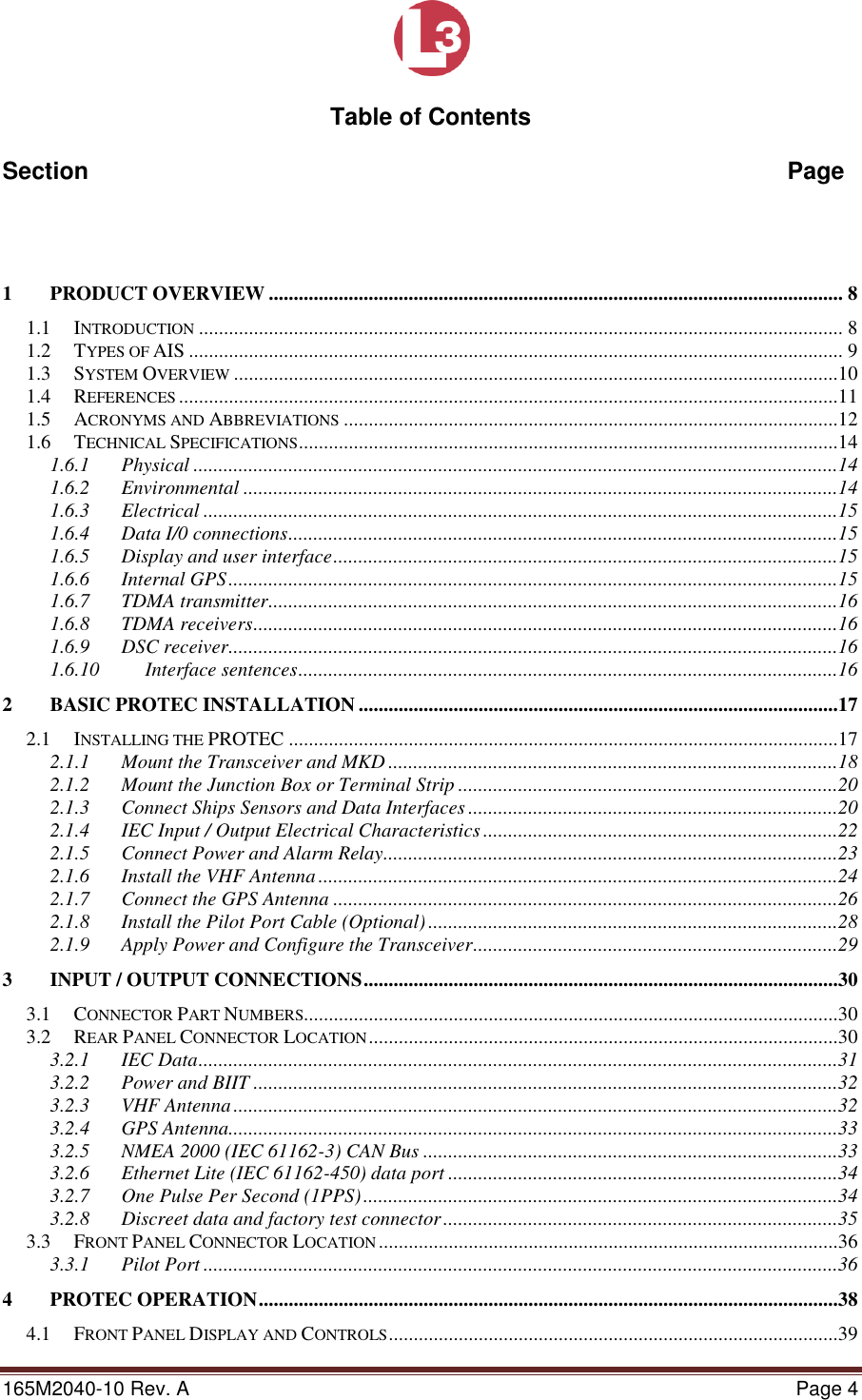Page 4 of L3 Technologies AISA6 Shipboard Mobile AIS User Manual Memory Verification Procedure