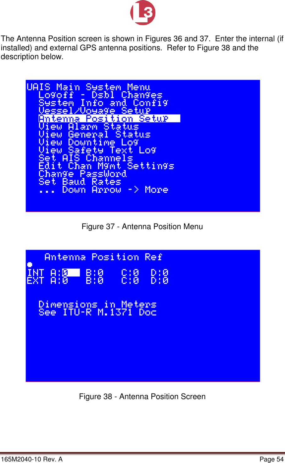 Page 54 of L3 Technologies AISA6 Shipboard Mobile AIS User Manual Memory Verification Procedure