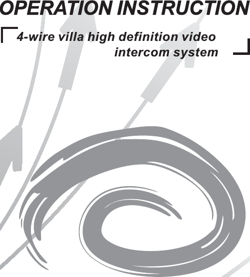 4-wire villa high definition video                             intercom system