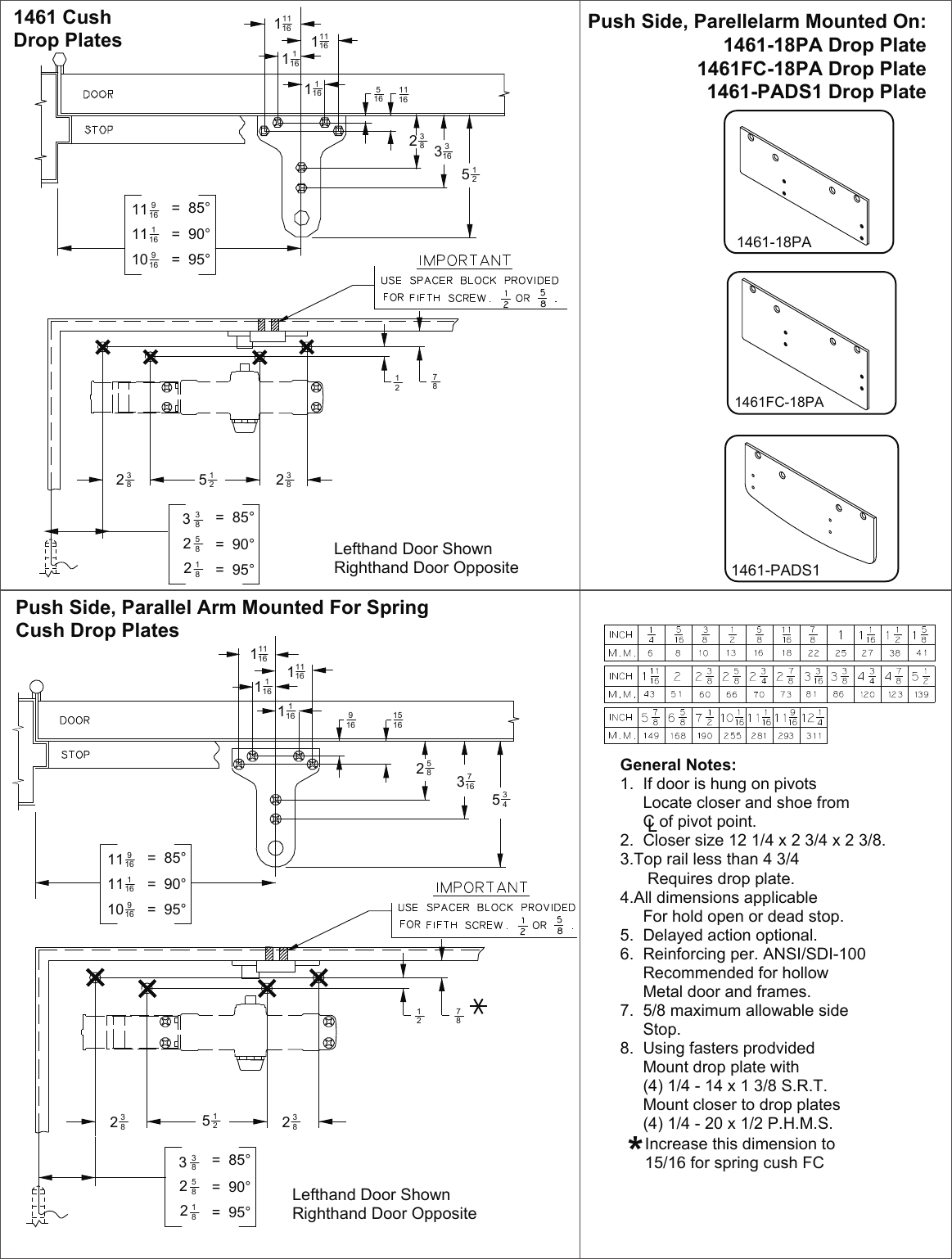 Page 3 of 7 - LCN  1460 Drop Plate Installation Guide LCN1460Drop Instructions