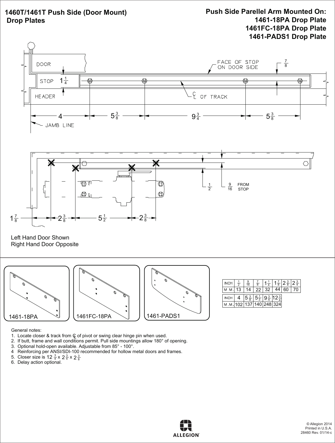 Page 6 of 7 - LCN  1460 Drop Plate Installation Guide LCN1460Drop Instructions