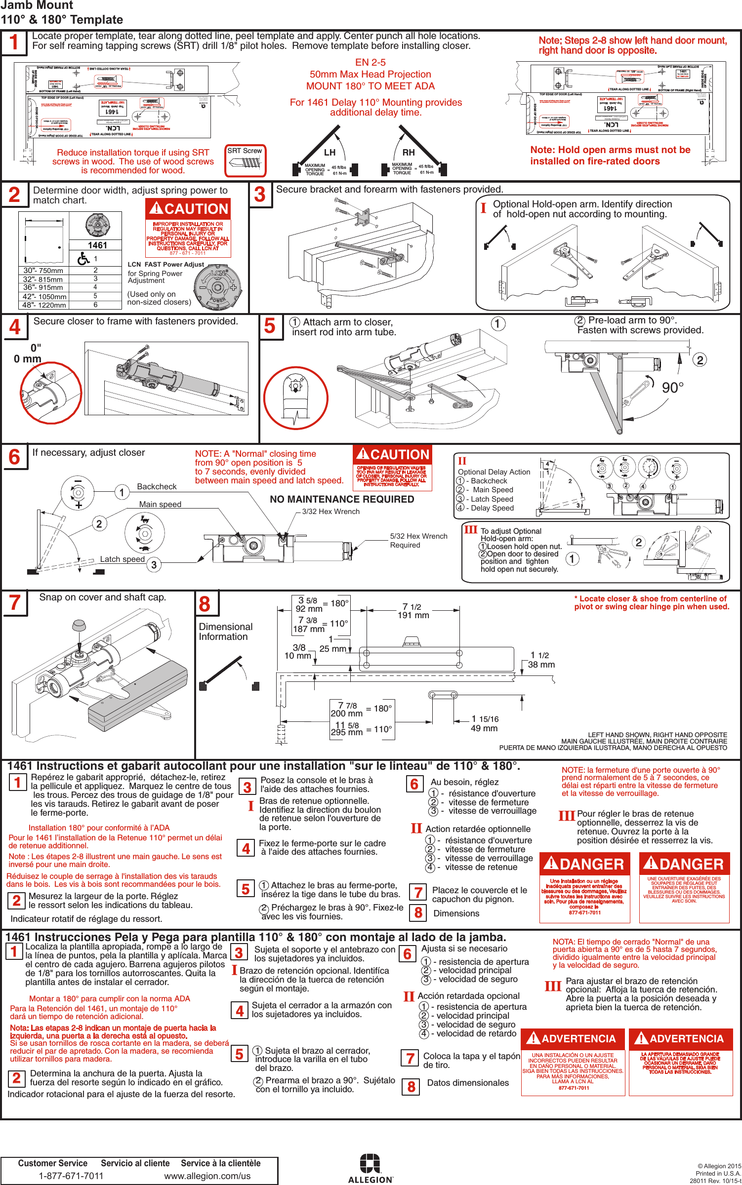 LCN 1461 Peel N Stick Installation Guide LCN1461Peel Instructions