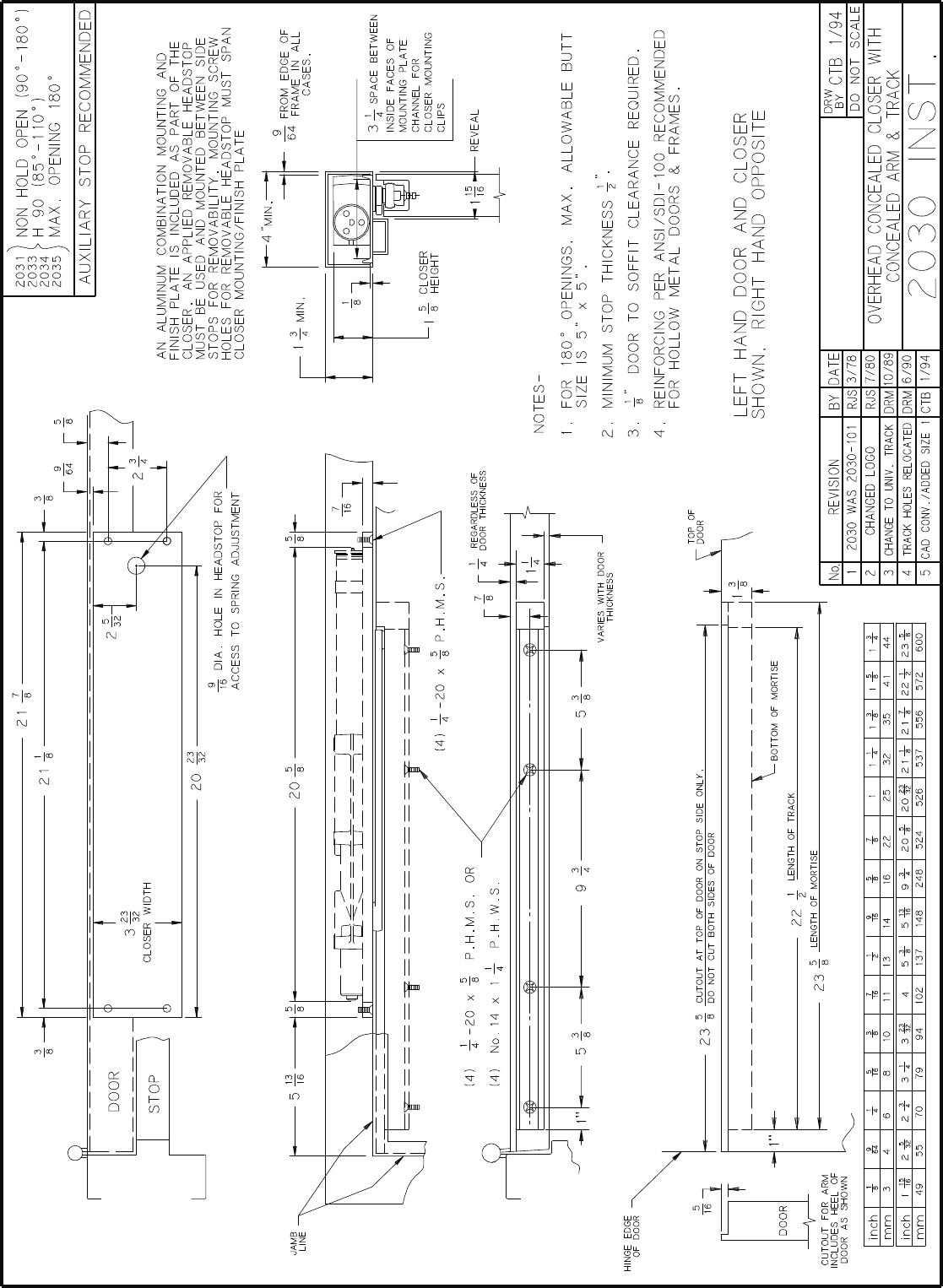 Page 2 of 5 - LCN  2030 Series Installation Guide LCN2030installationguide