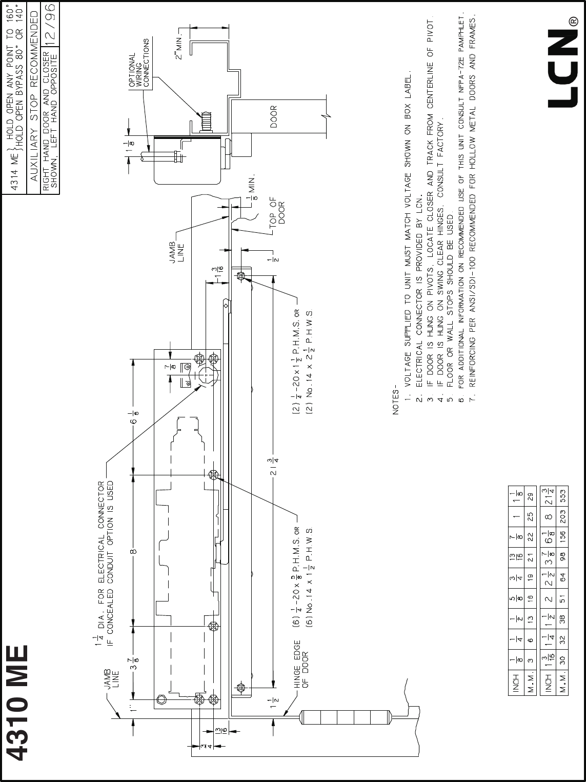 Page 4 of 5 - LCN  4310ME Installation Guide LCN4310MEInstallation Instructions