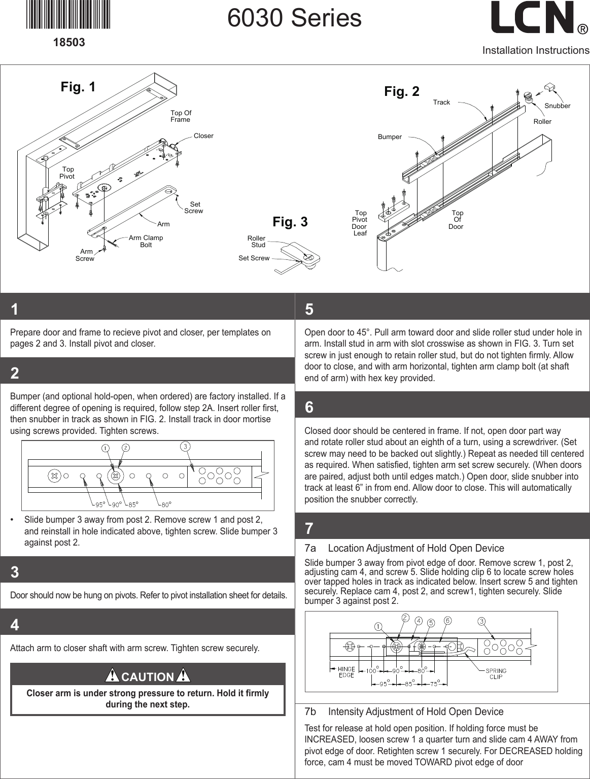 Page 1 of 5 - LCN  6030 Series Installation Guide LCN6030Installationguide