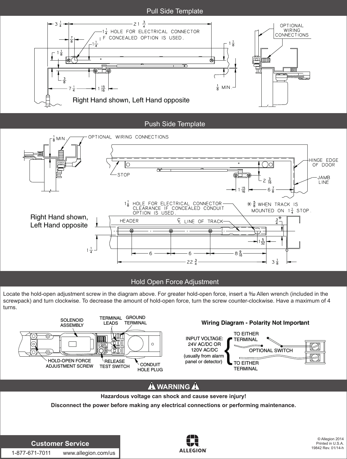 Page 3 of 4 - LCN  SEH Sentronic Electric Door Holder Installation Guide LCNSEHinstallationinstructions