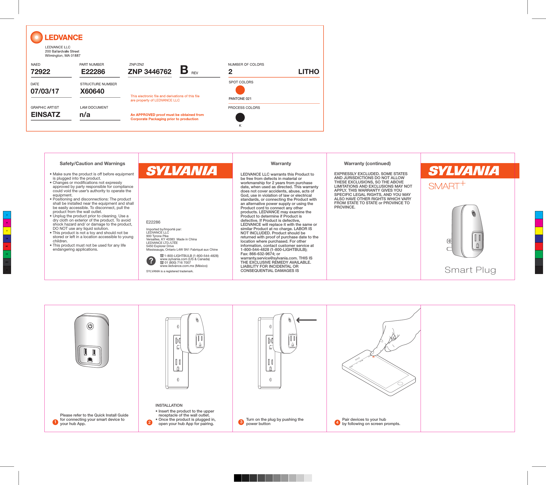 LEDVANCE PLUGA 72922-A User Manual 72922 E22286 Smart Plug User Guide 02