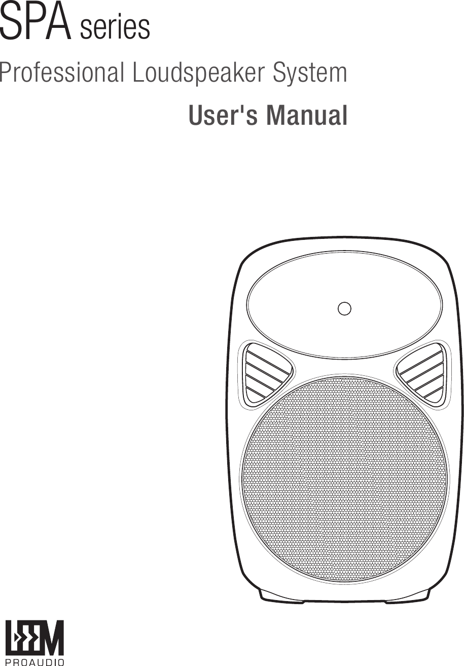 Professional Loudspeaker SystemUser&apos;s ManualSPA series