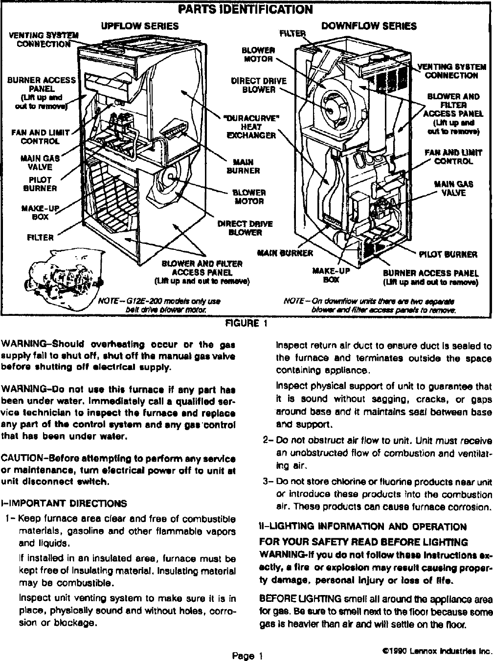 Page 2 of 8 - LENNOX  Furnace/Heater, Gas Manual L0403509