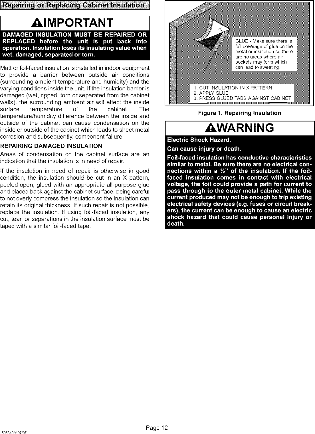 Page 12 of 12 - LENNOX  Air Handler (indoor Blower&evap) Manual L0805327