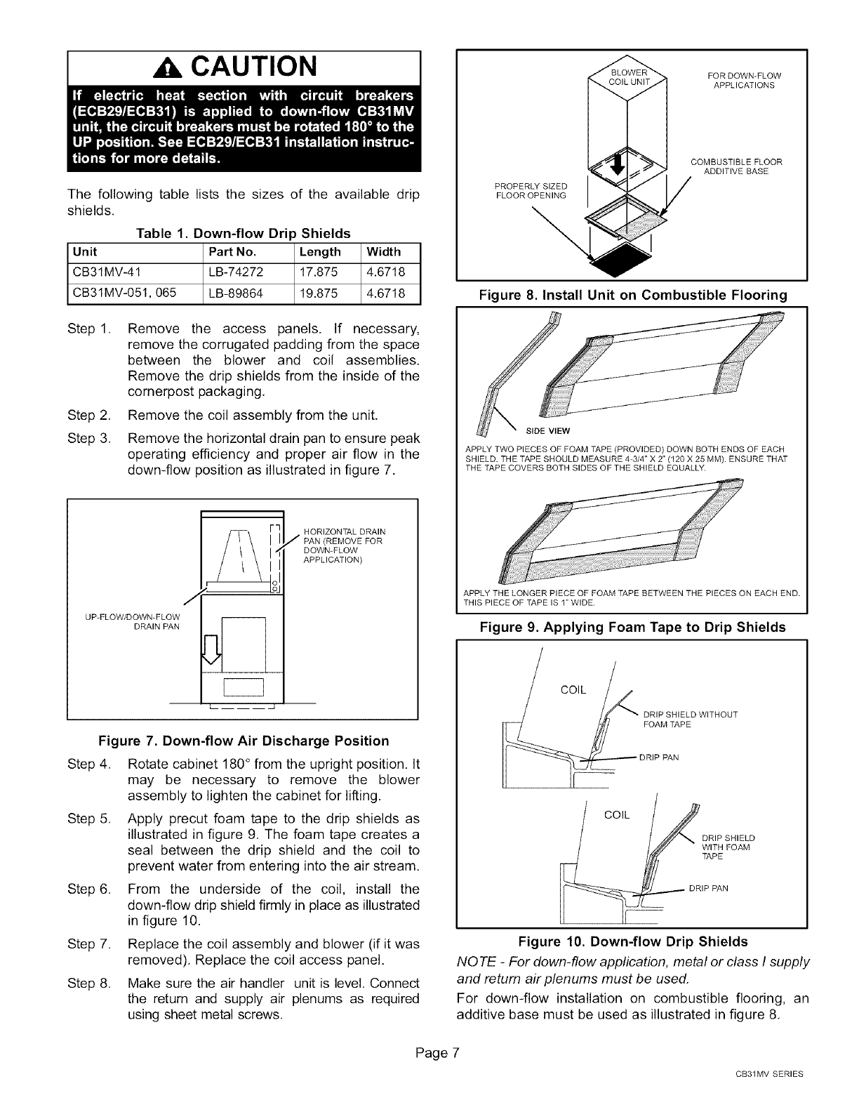 LENNOX Air Handler (indoor Blower&evap) Manual L0805330