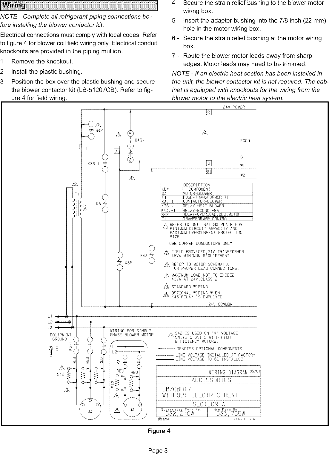 Page 3 of 4 - LENNOX  Air Handler (indoor Blower&evap) Manual L0805359