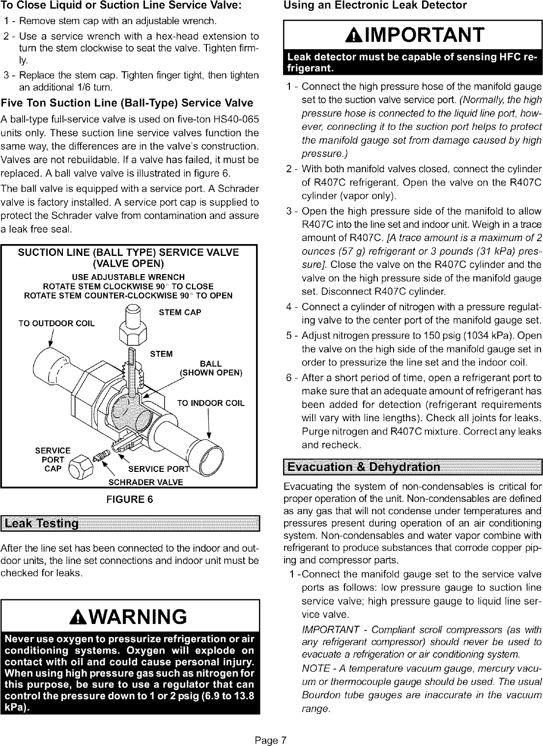 Page 7 of 12 - LENNOX  Air Conditioner/heat Pump(outside Unit) Manual L0805497