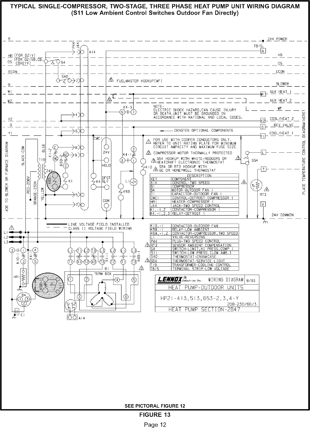 LENNOX Controls And HVAC Accessories Manual L0806303 limit switch wiring diagram terminal 5 