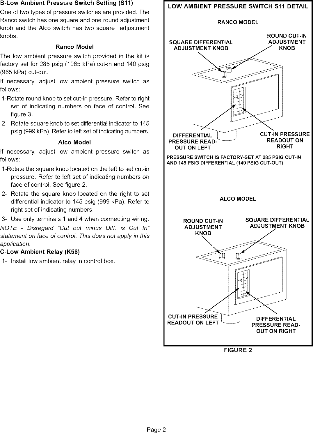 Page 2 of 12 - LENNOX  Controls And HVAC Accessories Manual L0806303