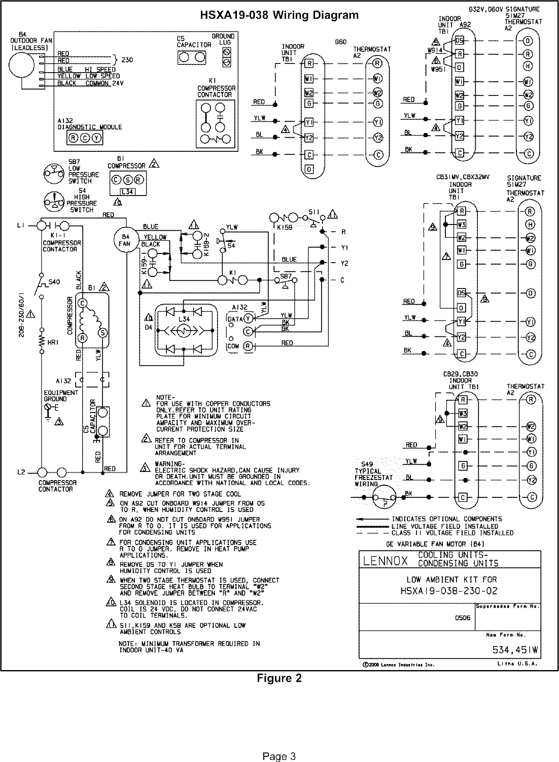 Page 3 of 6 - LENNOX  Controls And HVAC Accessories Manual L0806307
