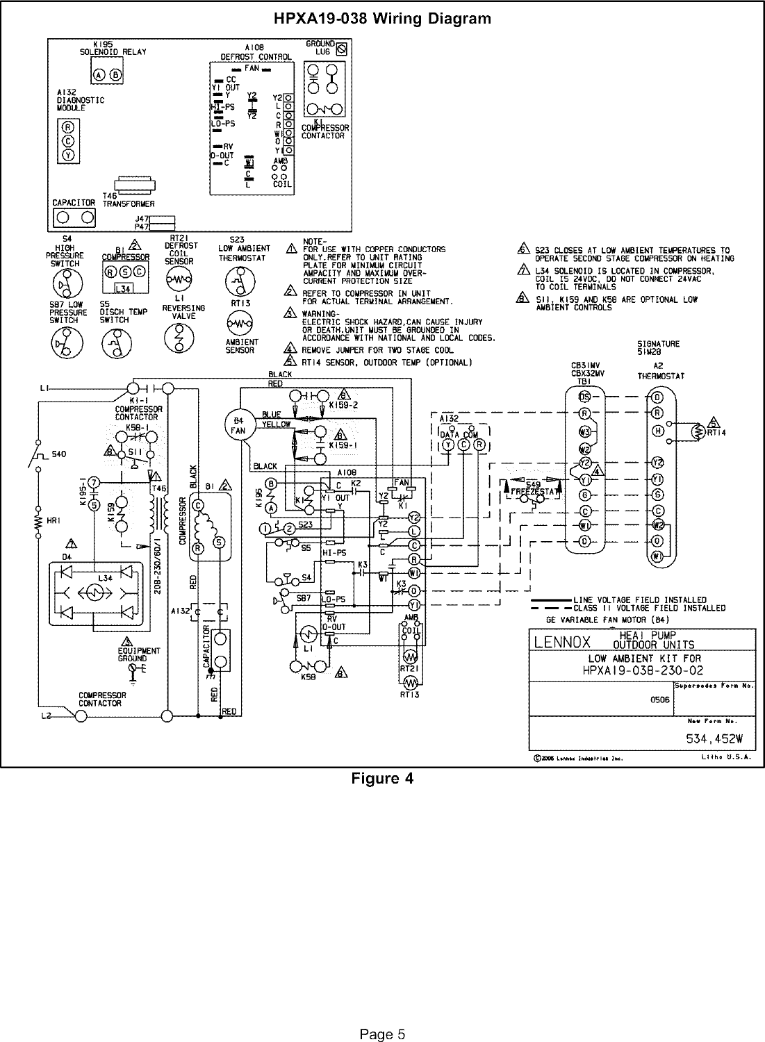 Page 5 of 6 - LENNOX  Controls And HVAC Accessories Manual L0806307
