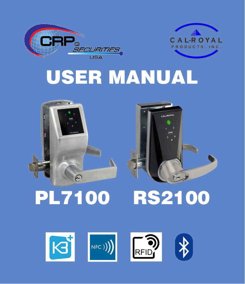 cover pageUSER MANUALPL7100 RS2100