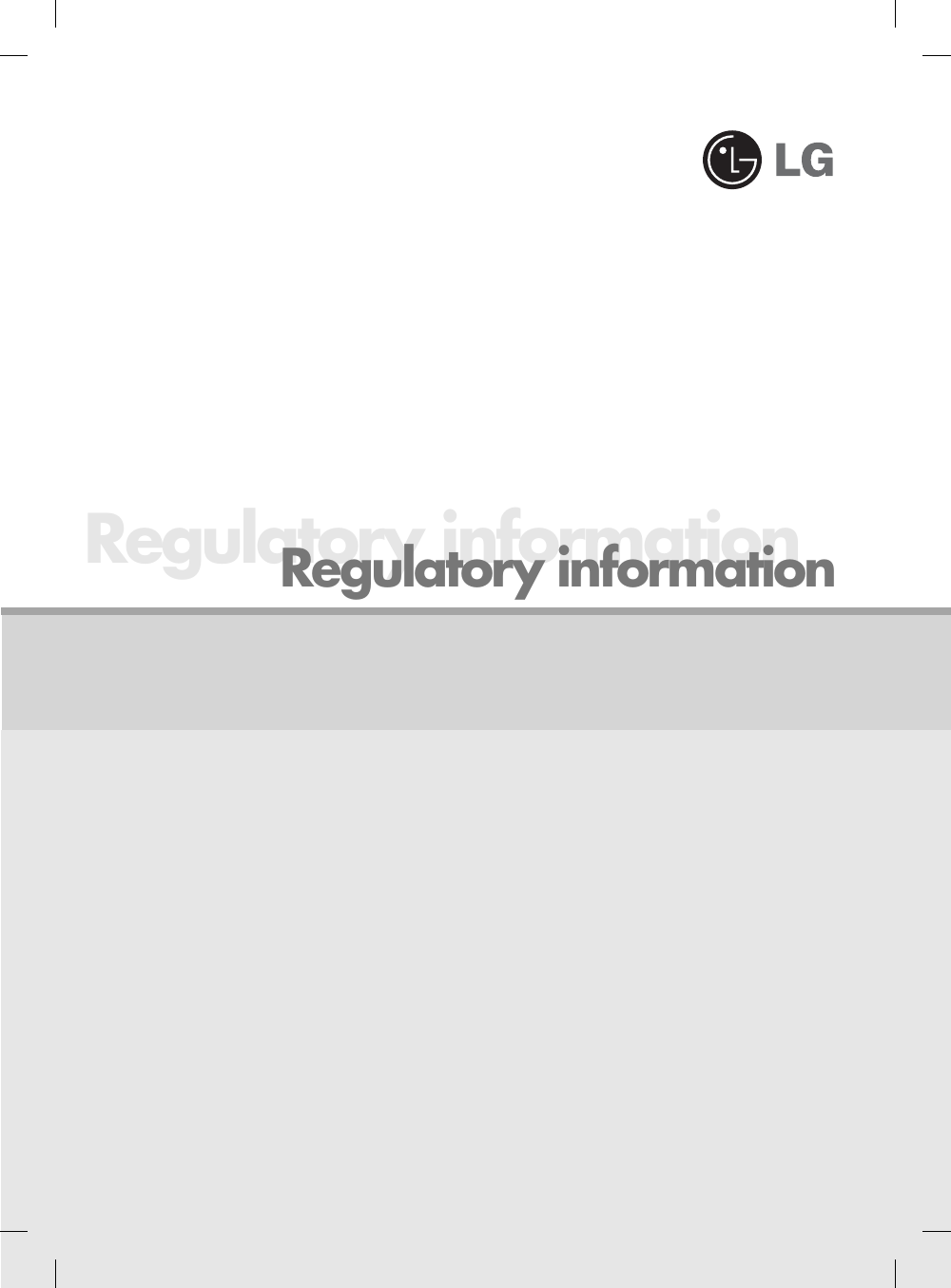 Regulatory informationRegulatory information