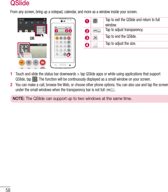 Page 61 of LG Electronics USA D400HN Cellular/PCS GSM/EDGE/WCDMA Phone with WLAN, Bluetooth, and RFID User Manual LG D400hn EN UG FCC  140129 indd