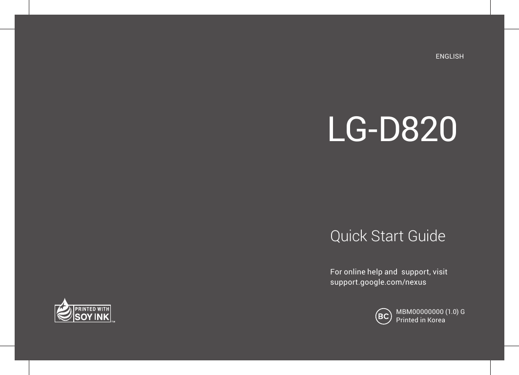 LG Electronics USA D820 GSM/CDMA/WCDMA+LTE Phone BT,WLAN(2.4.5GHz),NFC